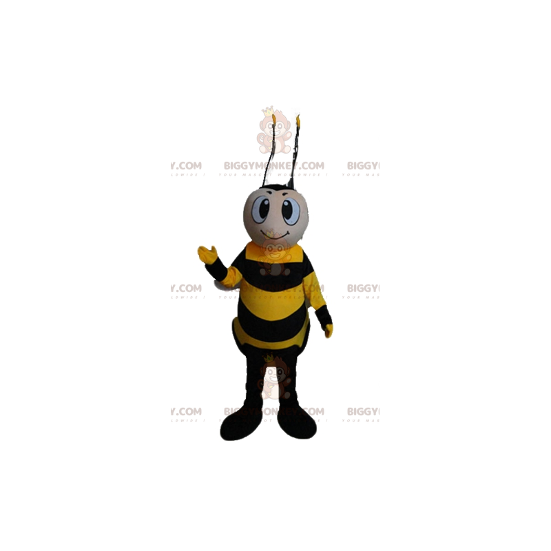 Στολή μασκότ Smiling Yellow and Black Bee BIGGYMONKEY™ -