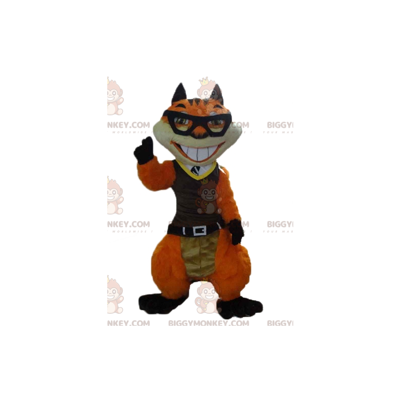 Orange and White Fox Cat BIGGYMONKEY™ Mascot Costume with