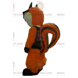 Costume de mascotte BIGGYMONKEY™ de chat de renard orange et