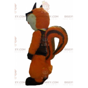 Orange and White Fox Cat BIGGYMONKEY™ Mascot Costume with