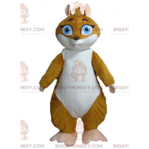 Costume mascotte BIGGYMONKEY™ da porcellino d'India marrone e