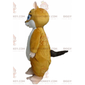 Bruin en wit cavia Groundhog BIGGYMONKEY™ mascottekostuum -