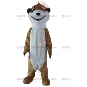 Costume de mascotte BIGGYMONKEY™ de suricate marron et blanc