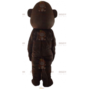 Costume de mascotte BIGGYMONKEY™ de singe marron et blanc très