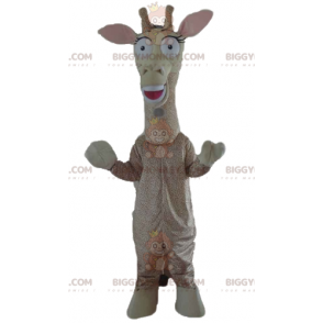 Giant Giraffe Beige and Brown BIGGYMONKEY™ Mascot Costume –