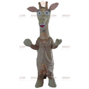 Riesen-Giraffe Beige und Braun BIGGYMONKEY™ Maskottchen-Kostüm