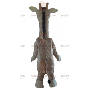 Kæmpe Giraffe Beige og Brun BIGGYMONKEY™ maskotkostume -