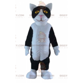 BIGGYMONKEY™ Maskottchenkostüm Schwarze und weiße Katze mit