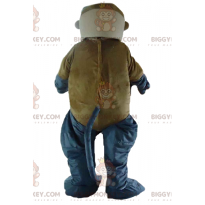 Costume de mascotte BIGGYMONKEY™ de singe marron gris et blanc