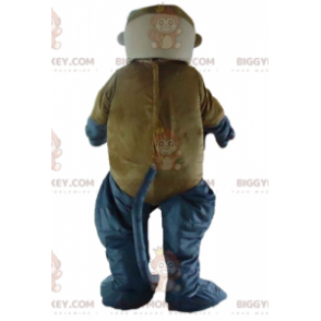 BIGGYMONKEY™-Maskottchen-Kostüm für Riesen-Affen in Braun, Grau