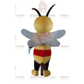 Disfraz de mascota BIGGYMONKEY™ de abeja amarilla, negra y roja