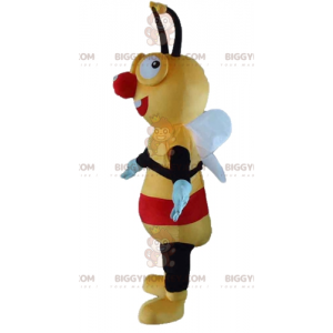 Costume da mascotte BIGGYMONKEY™ giallo nero e rosso molto