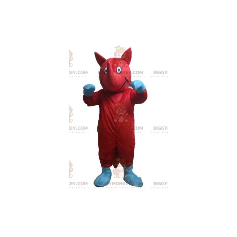 Atypisk varelsedjur röd och blå BIGGYMONKEY™ maskotdräkt -