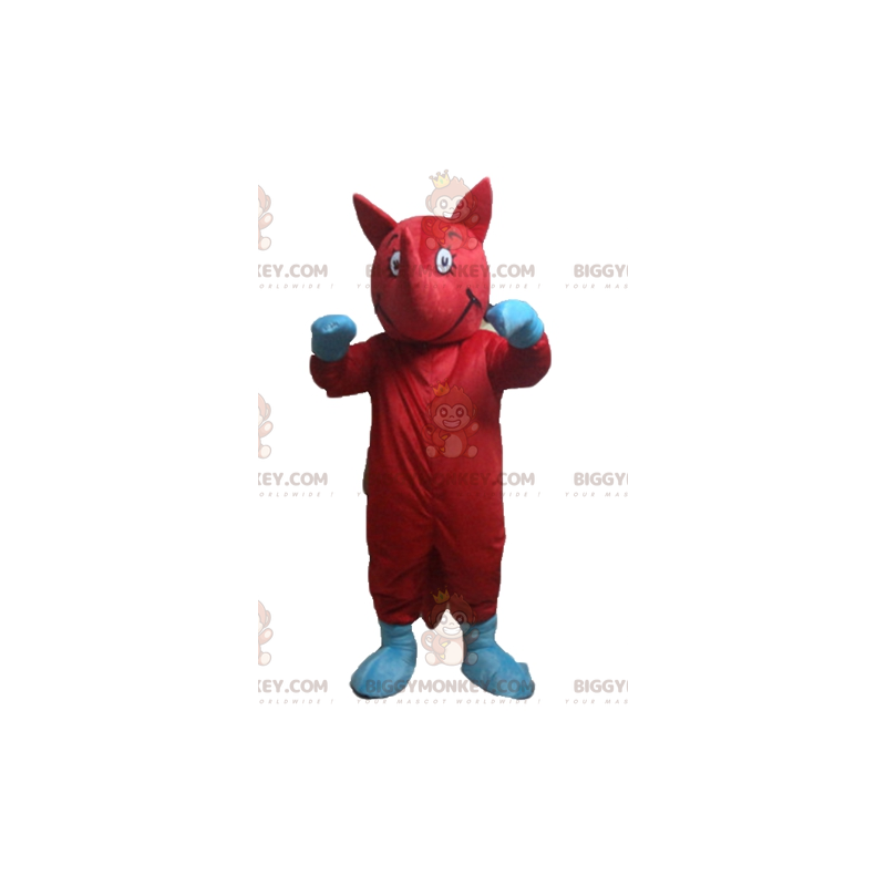 Costume de mascotte BIGGYMONKEY™ rouge et bleu d'animal de