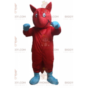 Costume de mascotte BIGGYMONKEY™ rouge et bleu d'animal de