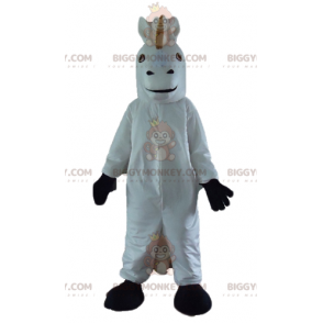 Costume de mascotte BIGGYMONKEY™ de licorne de cheval blanc et