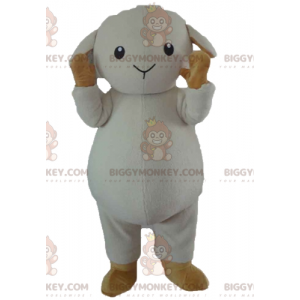 Disfraz de mascota BIGGYMONKEY™ de cordero blanco y marrón -