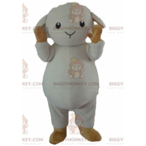 Costume mascotte BIGGYMONKEY™ pecora agnello bianco e marrone -