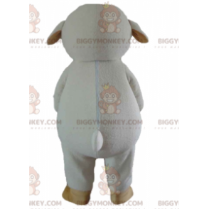 Disfraz de mascota BIGGYMONKEY™ de cordero blanco y marrón -