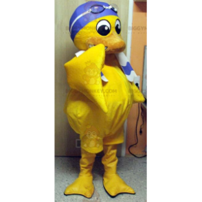 Geel kuiken BIGGYMONKEY™ mascottekostuum met badmuts -