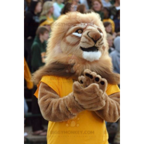 Big Mane Brown Lion BIGGYMONKEY™ Mascot Costume -