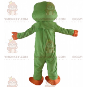 Costume mascotte BIGGYMONKEY™ rana verde e arancione molto