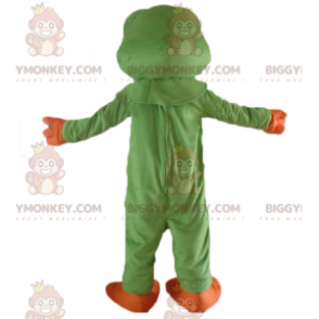 Very Realistic Green and Orange Frog BIGGYMONKEY™ Mascot