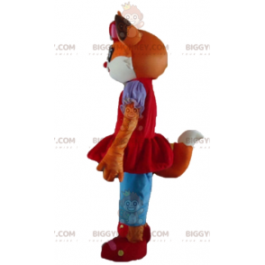 Costume de mascotte BIGGYMONKEY™ de chat orange et blanc de