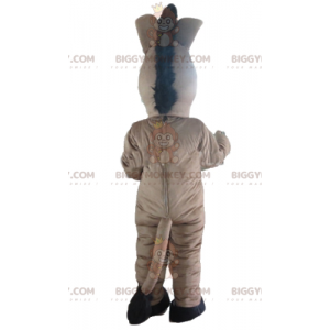 Süßes BIGGYMONKEY™ Maskottchen-Kostüm für Esel in Grau, Beige