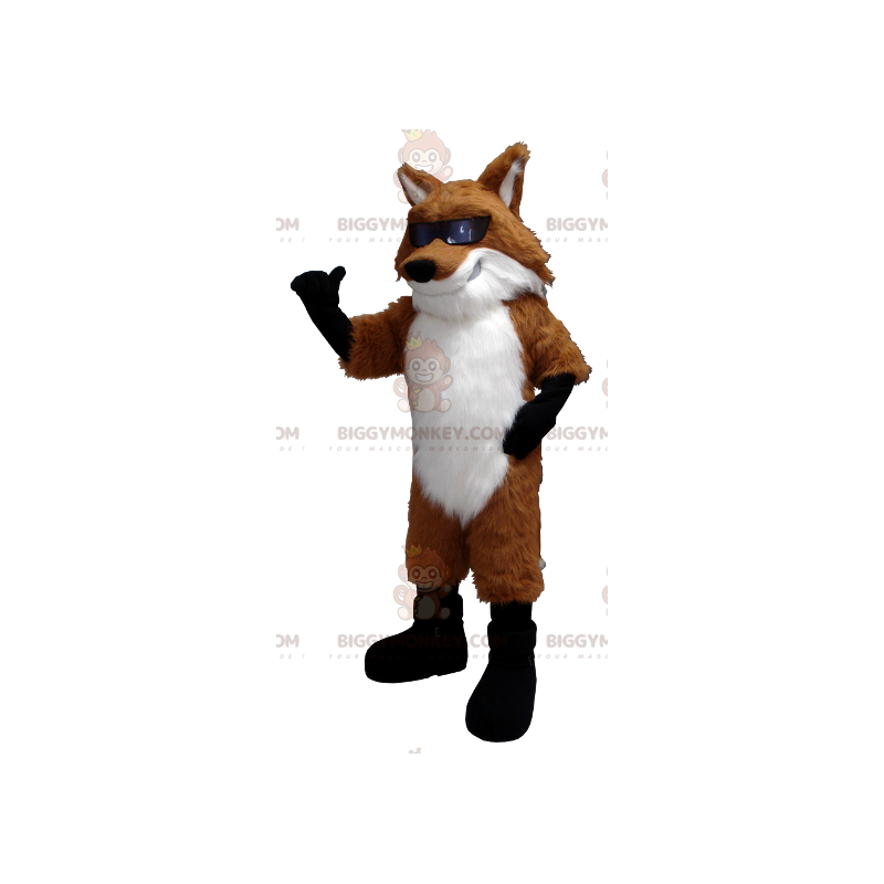 BIGGYMONKEY™ Orange White and Black Fox Mascot Costume with