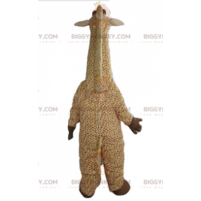 BIGGYMONKEY™ stor brun och vit fläckig giraffmaskotdräkt -