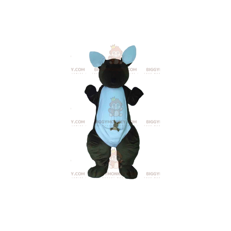 Costume de mascotte BIGGYMONKEY™ de kangourou marron et blanc