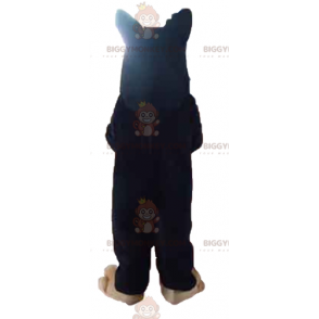 Costume de mascotte BIGGYMONKEY™ de chien géant noir et beige -