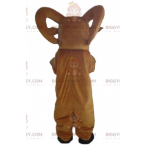 BIGGYMONKEY™ Mascot Costume of Giant Brown and White Goat with