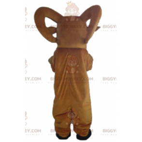Costume de mascotte BIGGYMONKEY™ de bouc marron et blanc géant