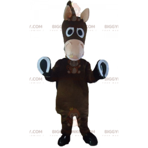Disfraz de mascota BIGGYMONKEY™ de caballo marrón burro lindo y