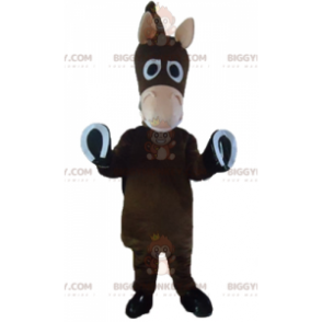 Fantasia de mascote de burro e cavalo marrom BIGGYMONKEY™