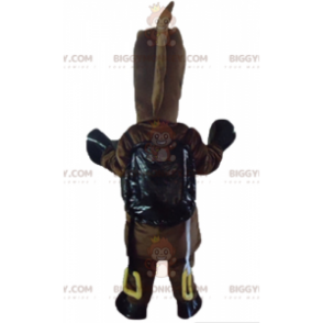 Costume de mascotte BIGGYMONKEY™ de cheval marron d'âne de