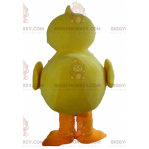 Disfraz de mascota de pato gigante amarillo y naranja