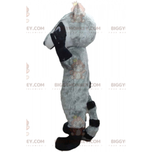 BIGGYMONKEY™ Mascot Costume Tricolor Raccoon with Blue Eyes –