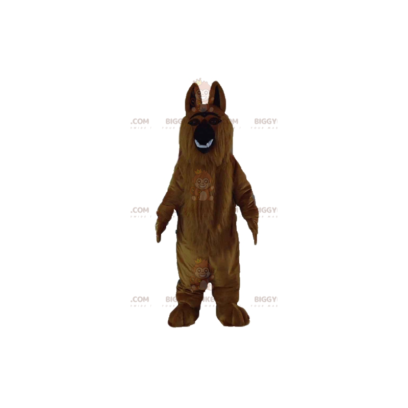 BIGGYMONKEY™ Realistic All Furry St. Bernard Brown Dog Mascot