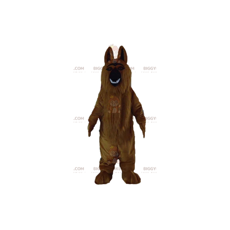 BIGGYMONKEY™ Realistisk All Furry St. Bernard Brown Dog Mascot