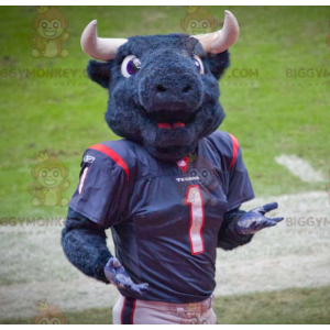 BIGGYMONKEY™ mascottekostuum zwarte buffel in American