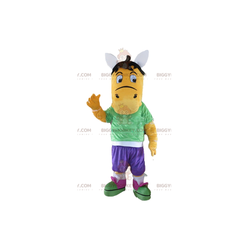 Orange Colt BIGGYMONKEY™ Mascot Costume in Colorful Outfit –