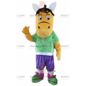 Orange Colt BIGGYMONKEY™ Mascot Costume in Colorful Outfit –