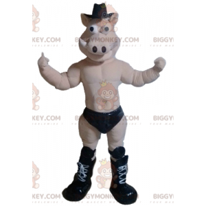 Costume de mascotte BIGGYMONKEY™ de cochon de sanglier tout nu