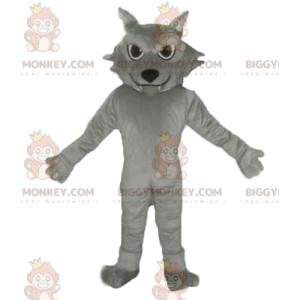 Bonito disfraz de mascota de gato gris gigante BIGGYMONKEY™ -