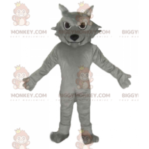 Bonito disfraz de mascota de gato gris gigante BIGGYMONKEY™ -