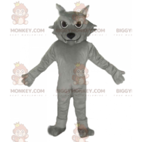 Costume de mascotte BIGGYMONKEY™ de chat gris géant et mignon -