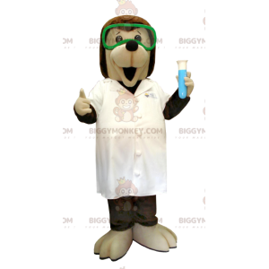 Brązowo-beżowy kostium maskotki dla psa naukowiec BIGGYMONKEY™